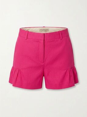 J. Crew Cotton/Silk-Blend Ruffle-Hem Shorts